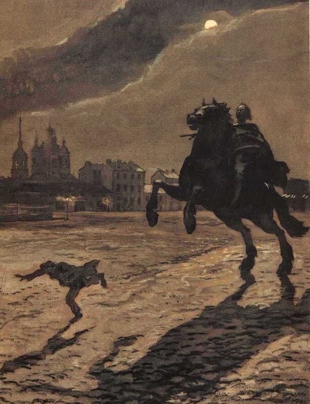Фронтиспис к поэме Пушкина «Медный всадник». Источник: artchive.ru