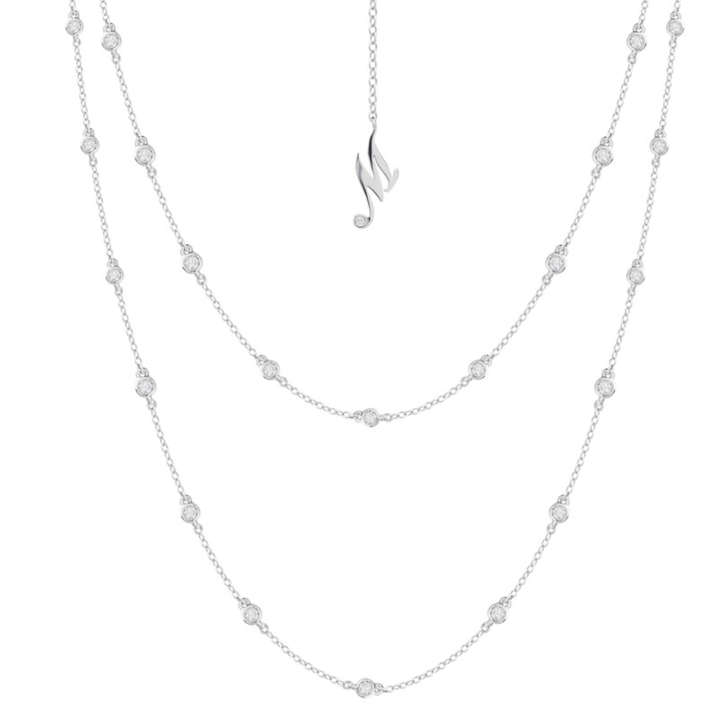 Колье Mercury Classic из белого золота с бриллиантами