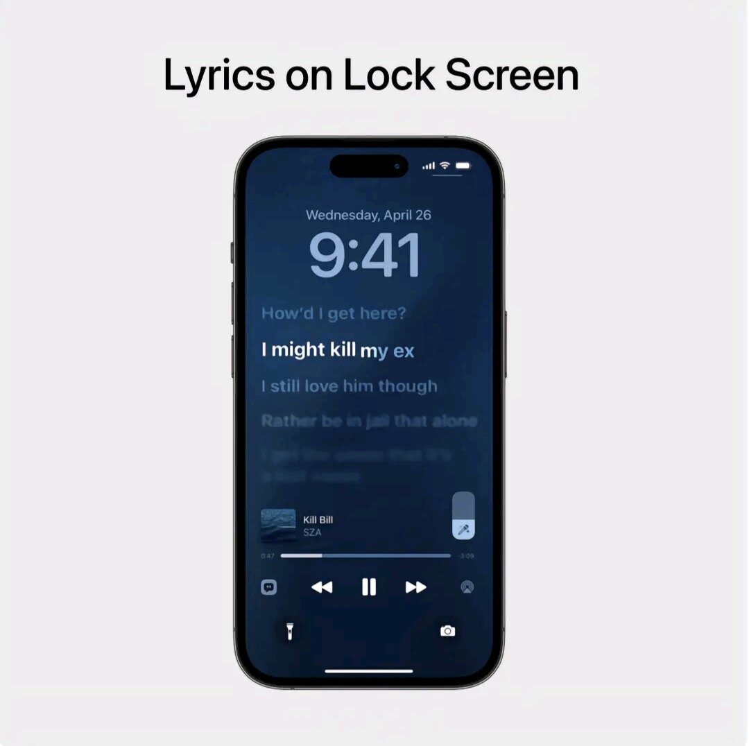 Lyrics on Lock Screen
