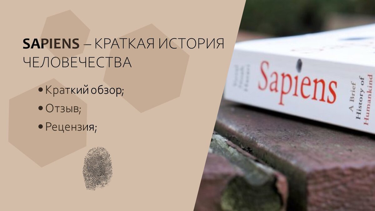 Ю.Н. Харари - SAPIENS: КРАТКАЯ ИСТОРИЯ ЧЕЛОВЕЧЕСТВА. Краткий обзор, отзыв, рецензия!