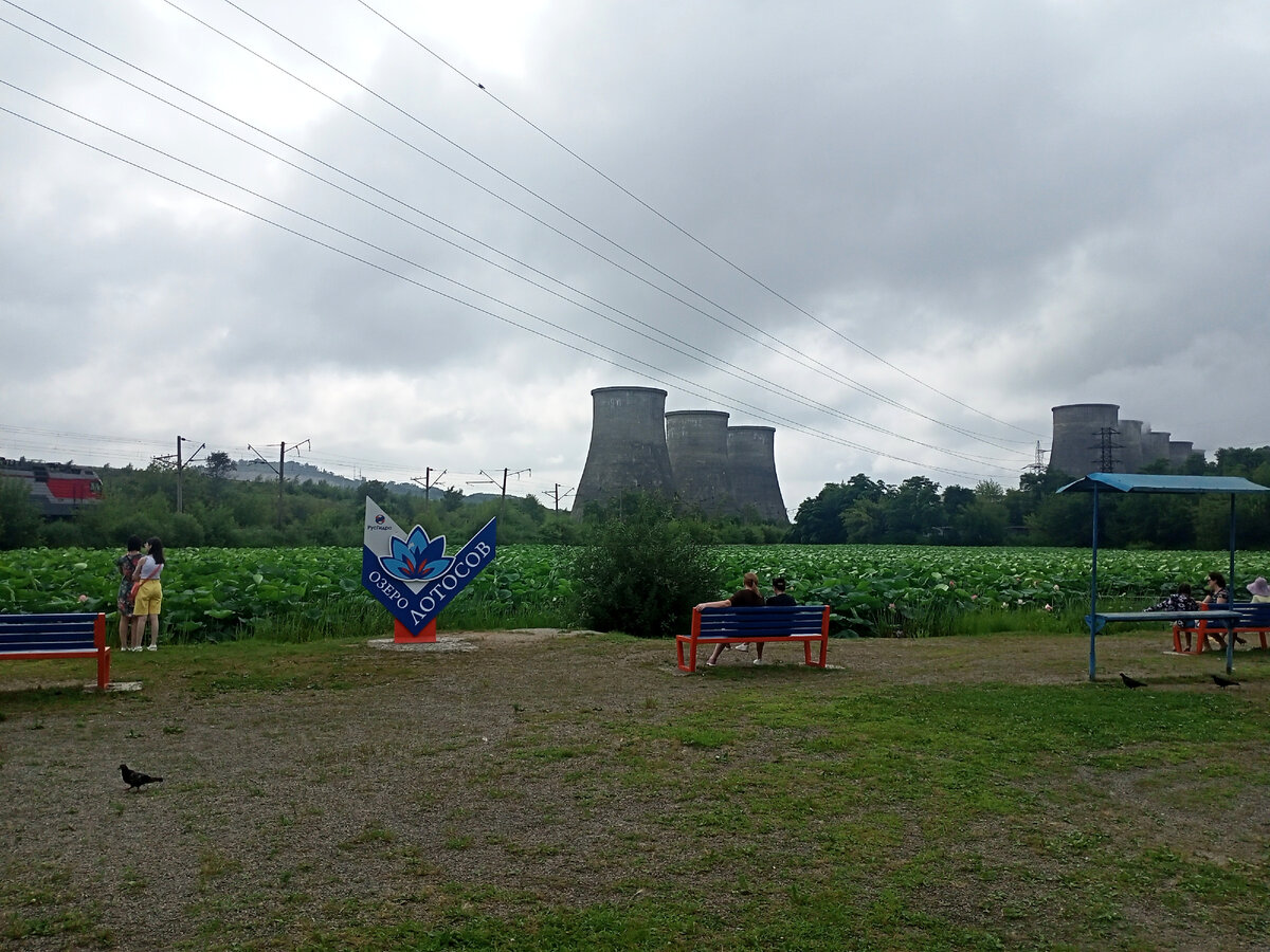 Вид на озеро и ТЭЦ