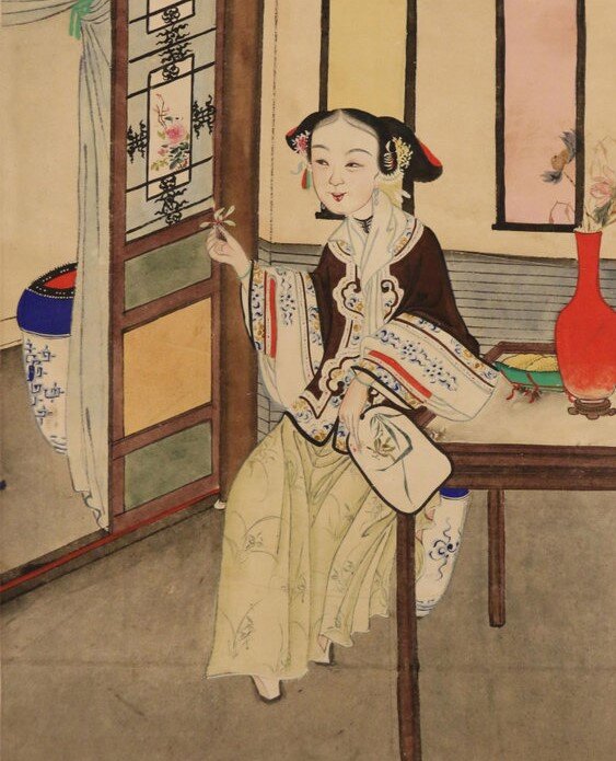 Линцзинь на цинских картинах. Тщетно пыталась найти имя художника. Если знаете, напишите в комментариях