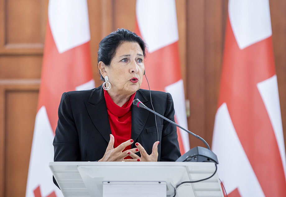 Президент Грузии Саломе Зурабишвили. Фото: DUMITRU DORU/EPA/TASS