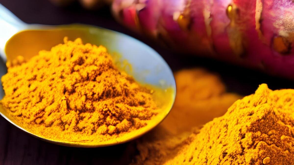    Куркума в ложке:Автоматически сгенерированное изображение, Canva