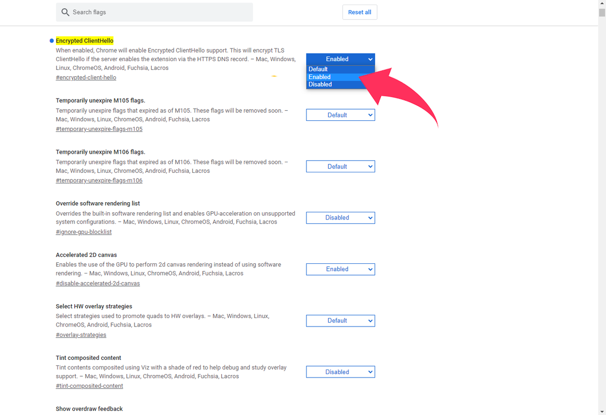 функция Encrypted Client Hello.