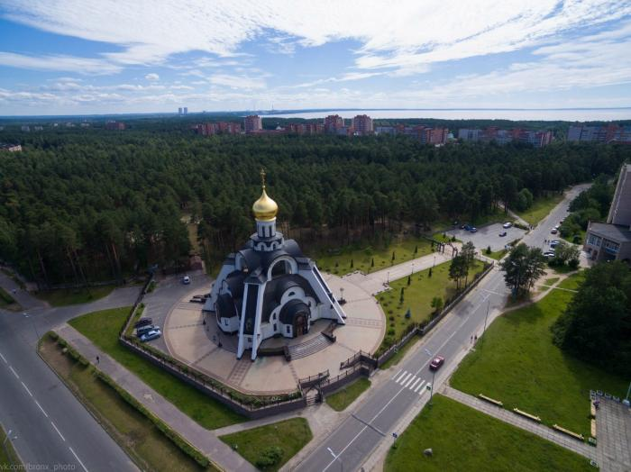 Православный храм ленинградская область сосновый бор фото Khram SV. Blgv. Vel. Kn. Aleksandra Nevskogo, orthodox church, Russia, Leningrad