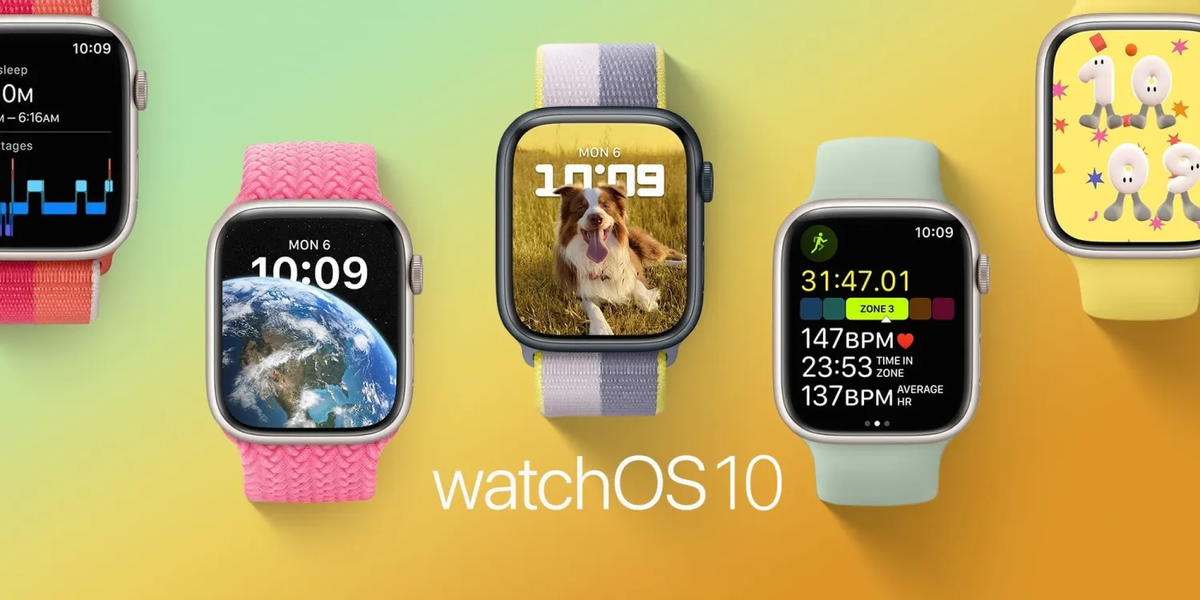 Анонсирующее изображение watchOS 10
