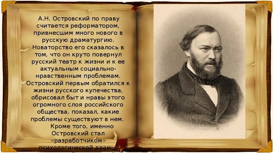 История русской драмы. Островский а.н 200 лет. Творчество а н Островского.