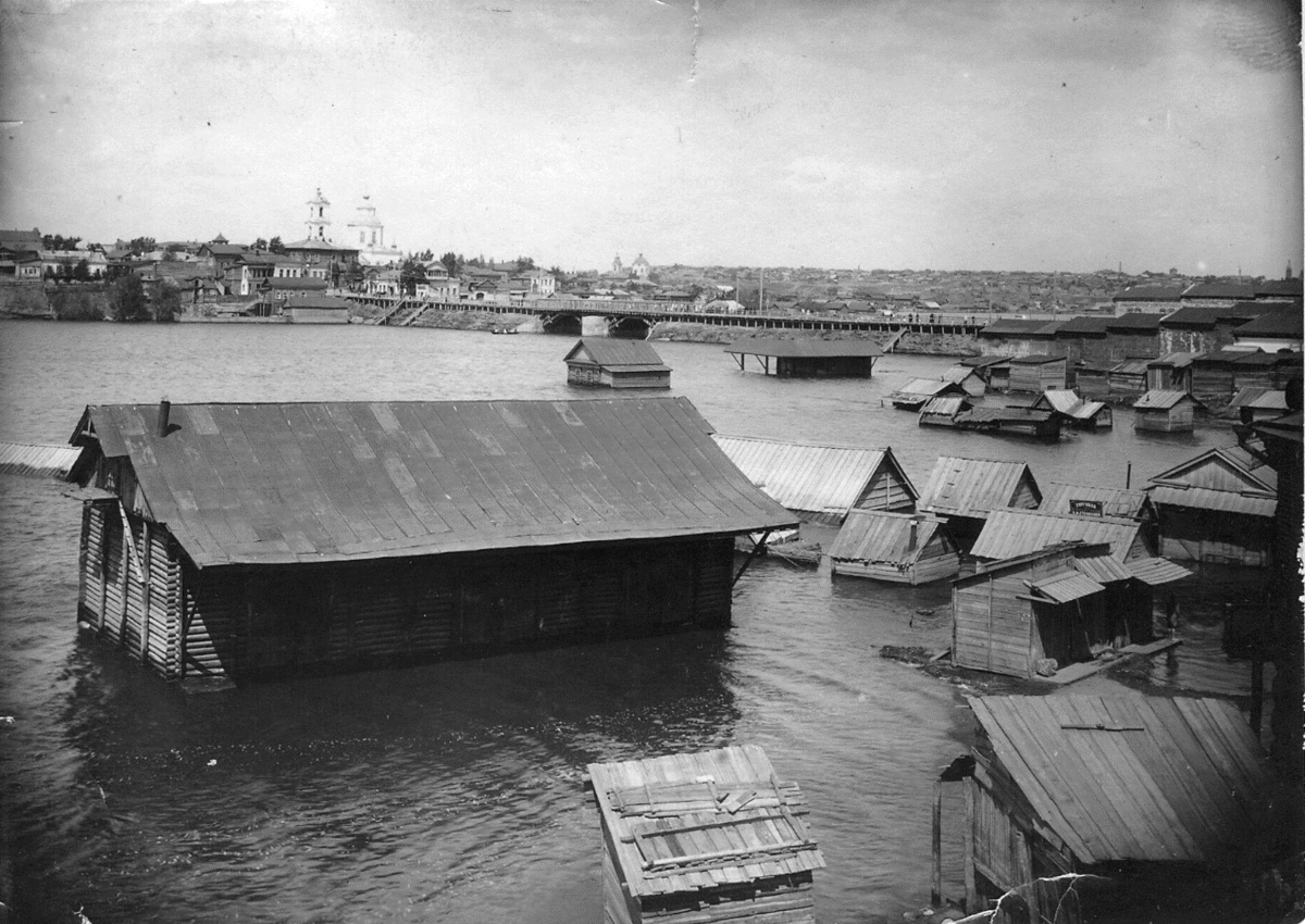 Сызрань. Наводнение 1926 года. Фото из фондов Сызранского Краеведческого музея.