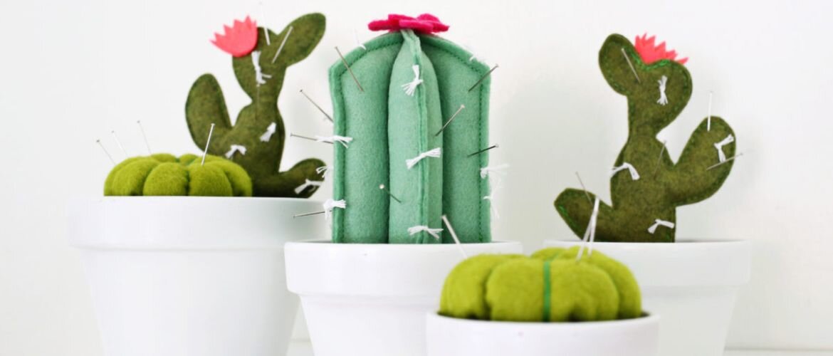 Мастер-класс, как сделать игольницу кактус своими руками