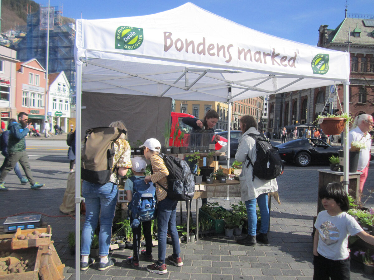 Фермерский рынок в Бергене.