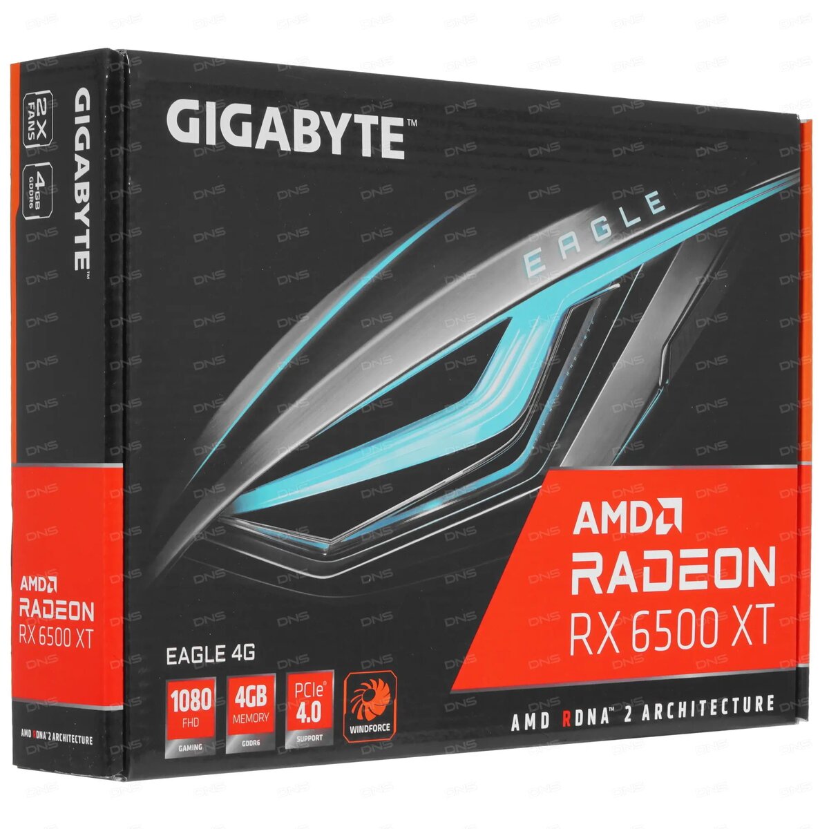  Характеристики Видеокарта GIGABYTE AMD Radeon RX 6500 XT EAGLE [GV-R65XTEAGLE-4GD] Заводские данные Гарантия от производителя 36 мес.