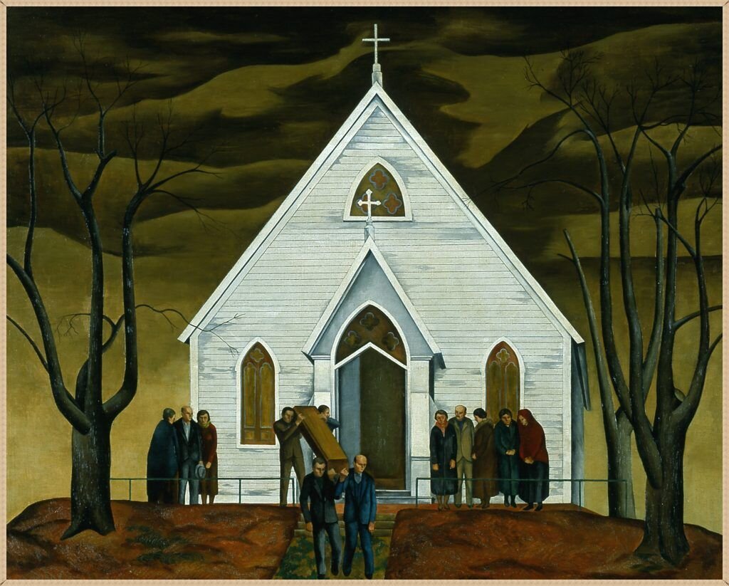 Освальдо Луи Гульельми (O. Louis Guglielmi). Похороны в Вудфорде, 1932 год.