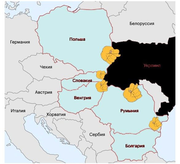 Страны ЕС, которым отгрузка зерна/кукурузы оказалась не нужна и более того - убыточна.