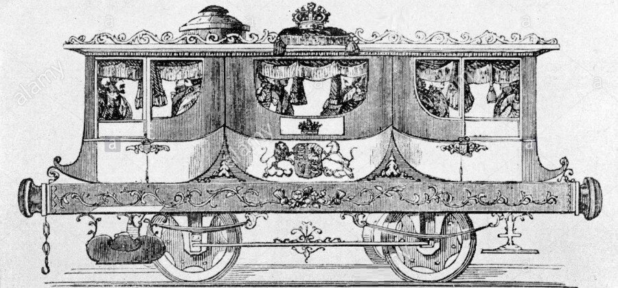 Королевский вагон образца 1842 года. Источник: https://ru-victorian.livejournal.com/116179.html