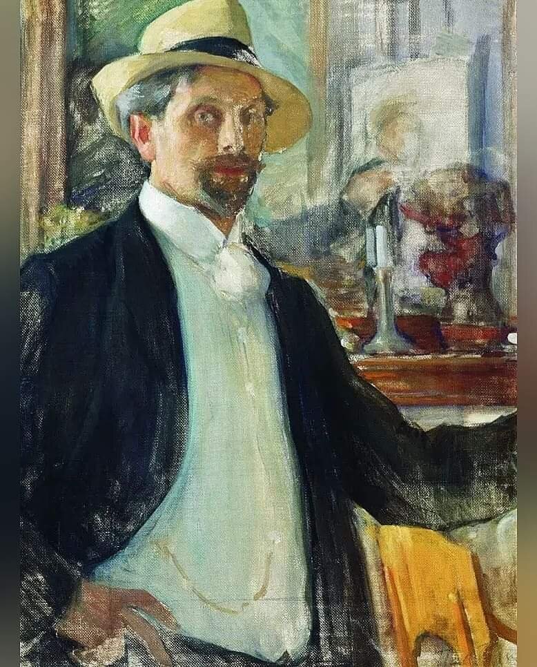 "Автопортрет", 1908⠀
холст, масло. 76 x 57 см⠀
Псковский музей-заповедник⠀