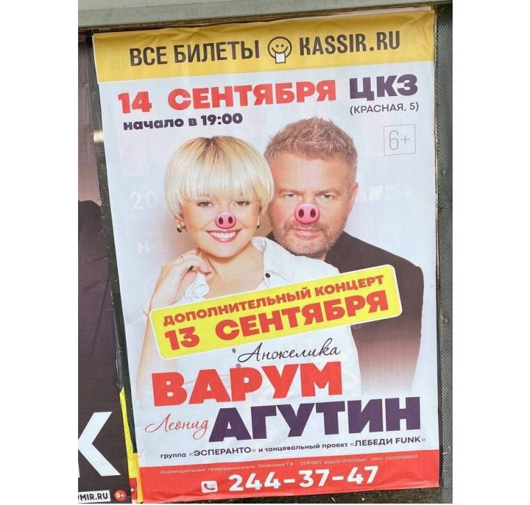 Анжелика Варум и Леонид Агутин - свинолицая парочка