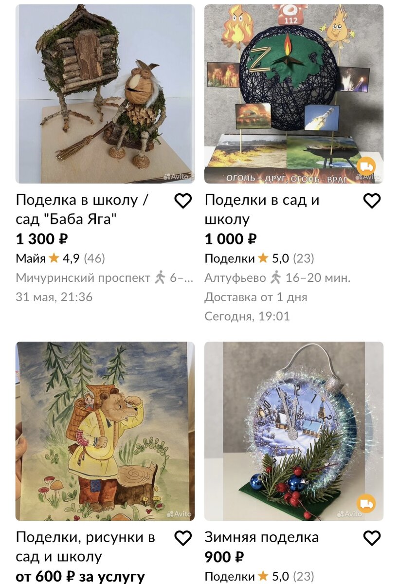 Скриншот с сайта Авито. Ну, наша поделка была гораздо скромнее 