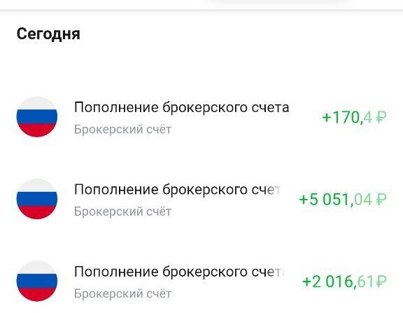 Вот так отображается продажа подарочных акций