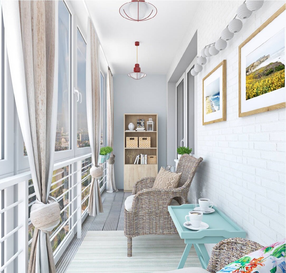 Балкон в скандинавском стиле