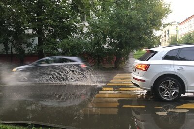    Подтопления после дождя в Москве ©Татьяна Кежаева РИАМО