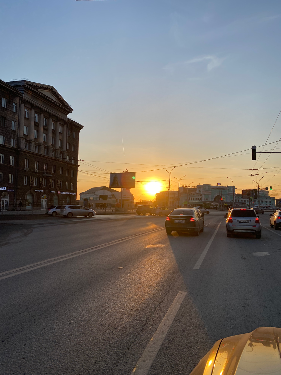 Закат в Новосибирске