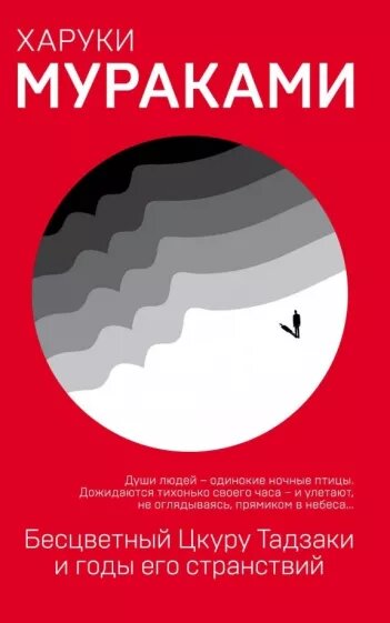 Обложка книги. Харуки Мураками. Бесцветный Цкуру Тадзаки и годы его странствий (Эксмо, 2019). Перевод с японского Дмитрия Коваленина. 