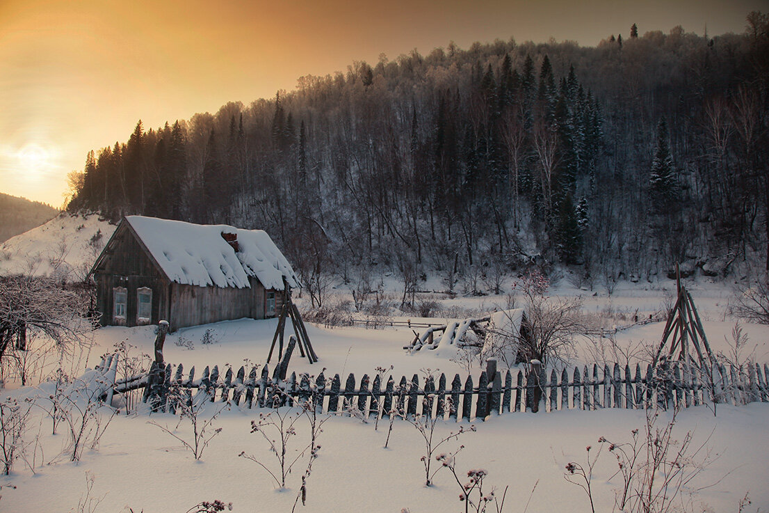 Заснеженная деревня