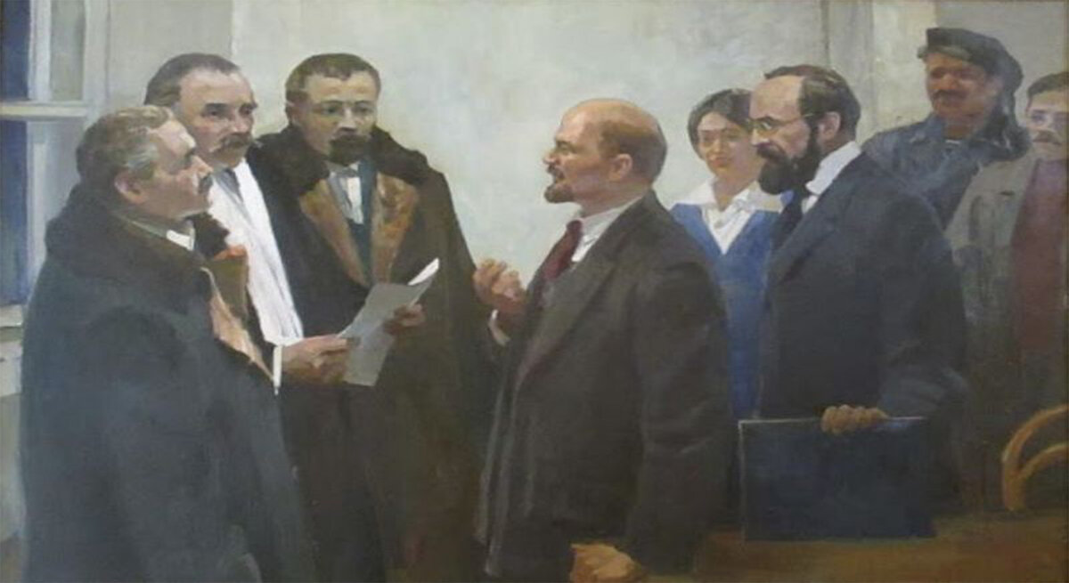 Ленин на встрече с финской делегацией