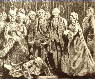 Упал он больно, встал здорово. Иллюстрация Н.В. Кузьмина (1890-1987)