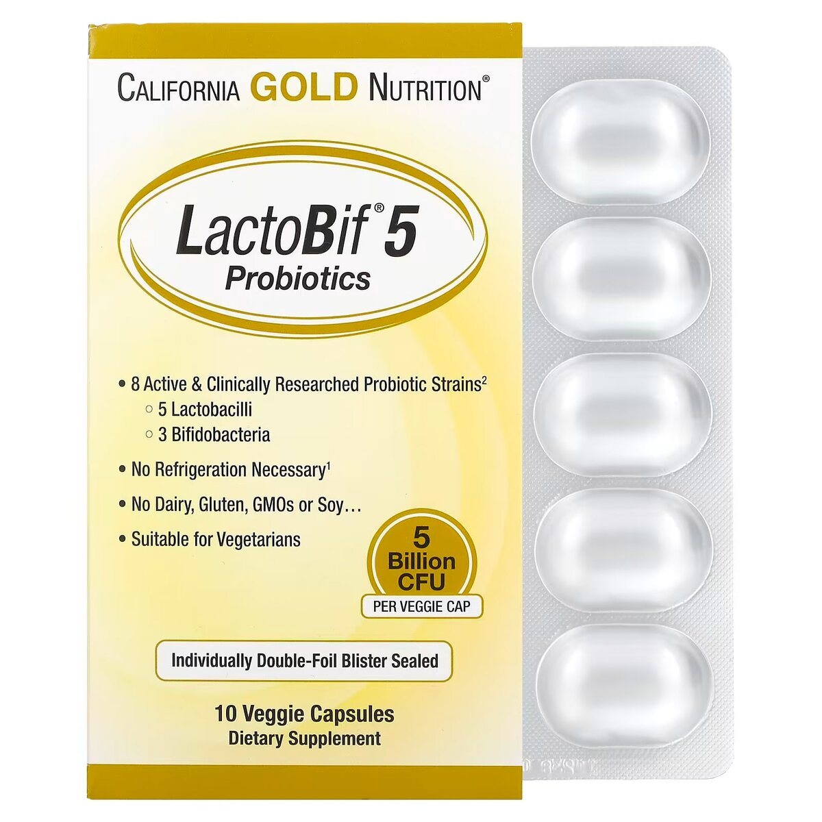 California Gold Nutrition, LactoBif, пробиотики