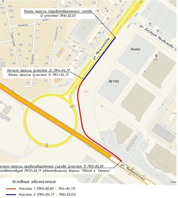 Рядом с торговым центром «Метро» в Тюмени проложат съезд с объездной ...