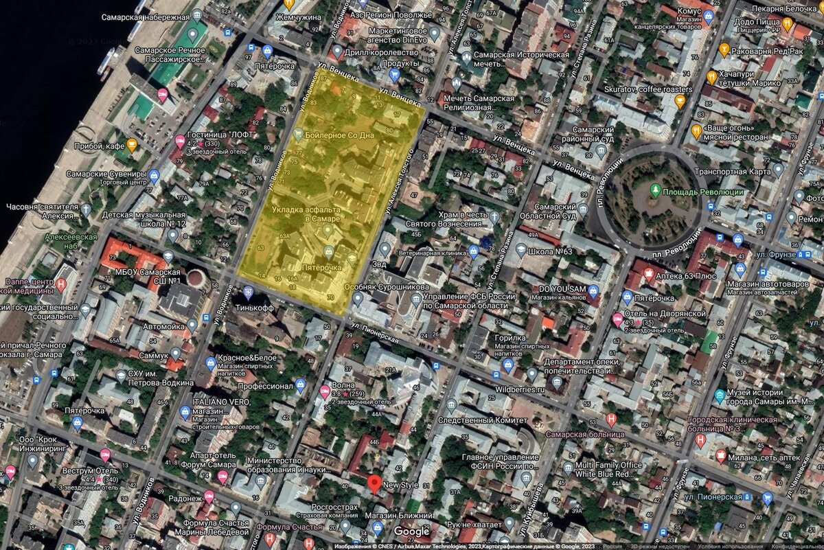 Квартал №21 на карте современной Самары