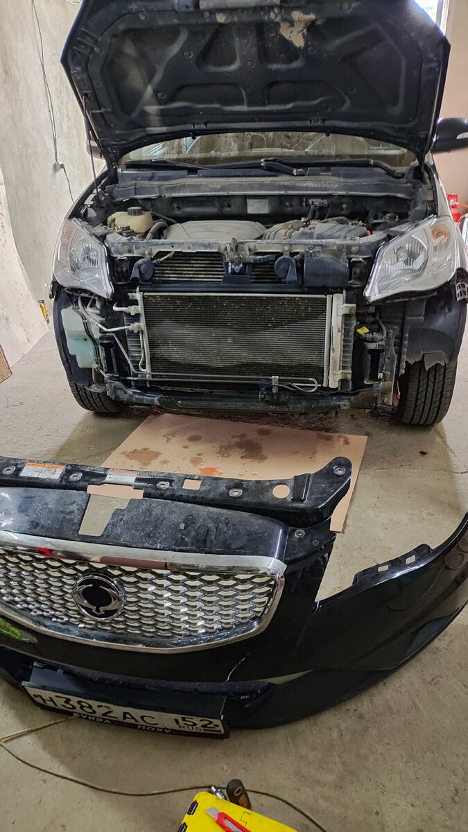 Бампер снимается буквально за несколько минут 