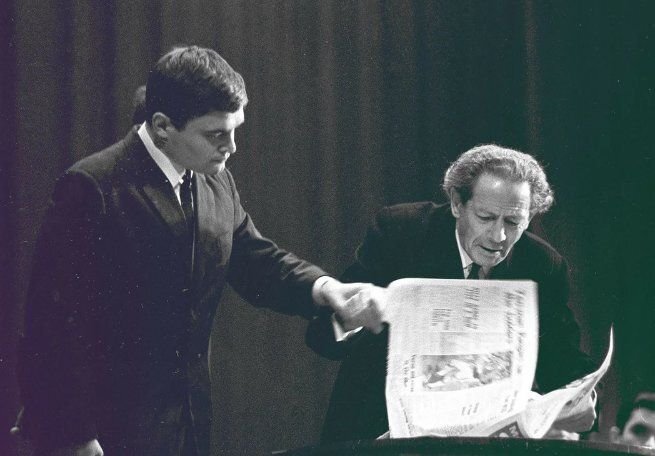      Вольф Мессинг участвует в психологическом опыте. 1968 год