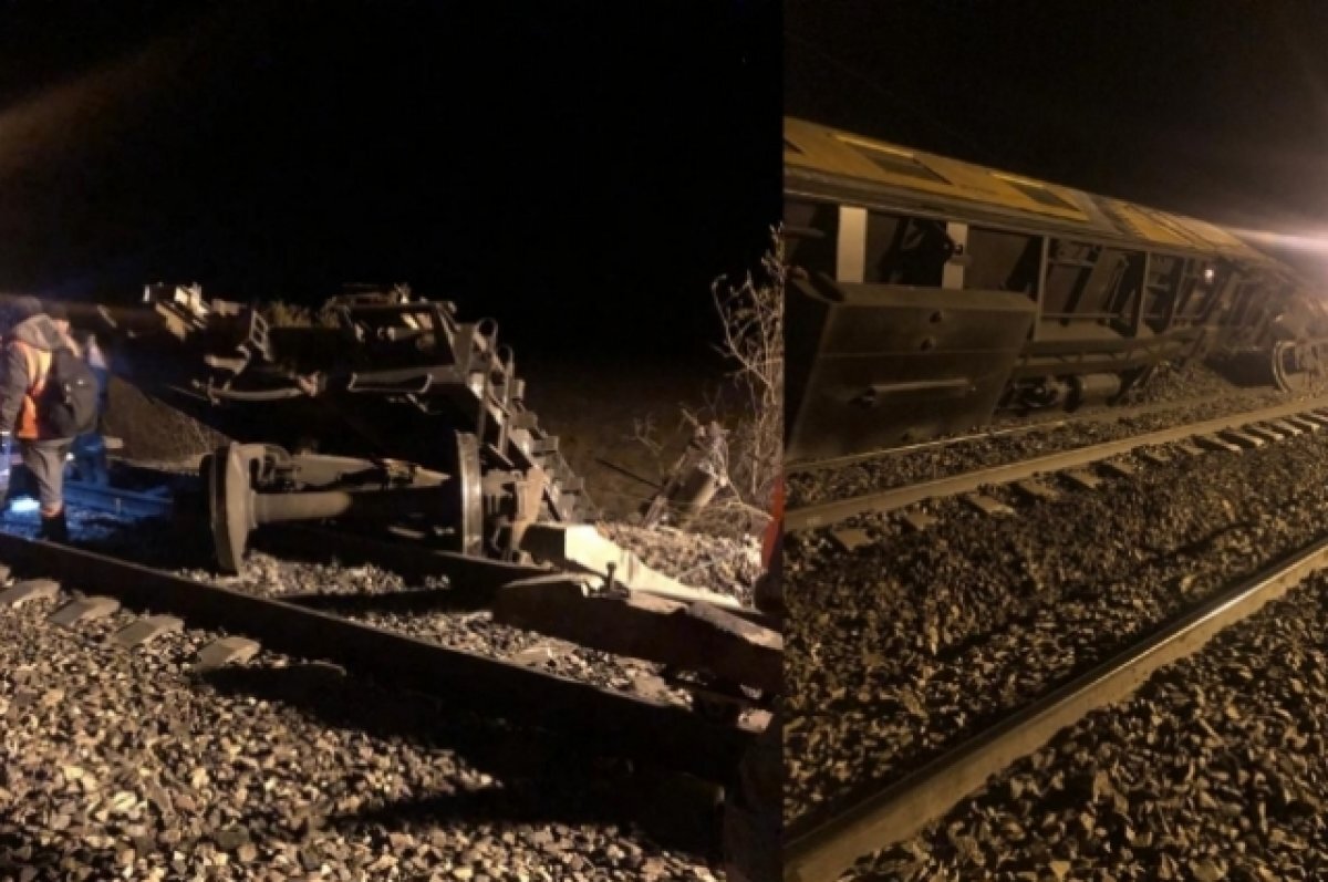    В Красноярском крае пять грузовых вагонов сошли с рельсов