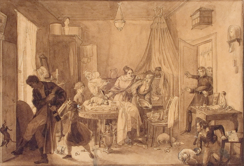 П.А.Федотов, «Кончина Фидельки». Из собрания Государственной Третьяковской галереи