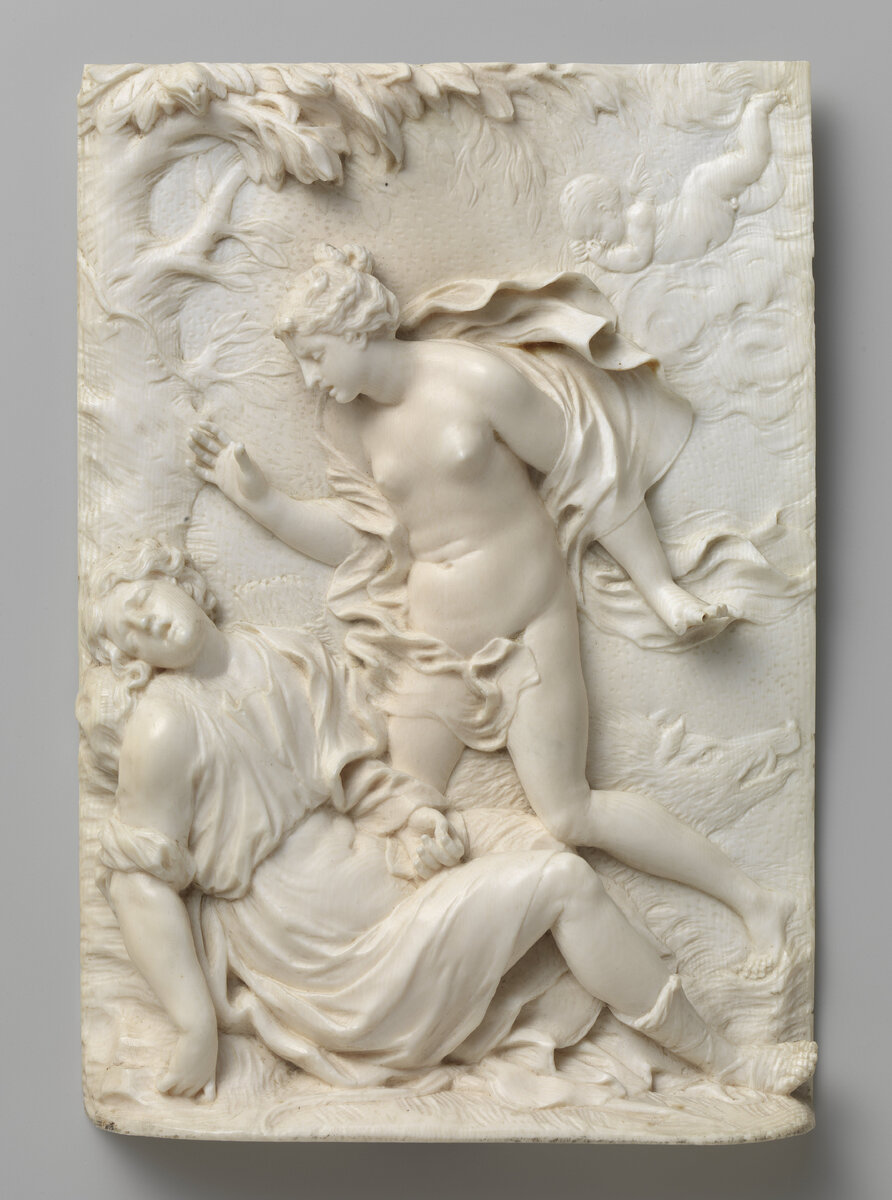 ヴィーナスとアドニス、1680 - 1692、180x125x30 mm