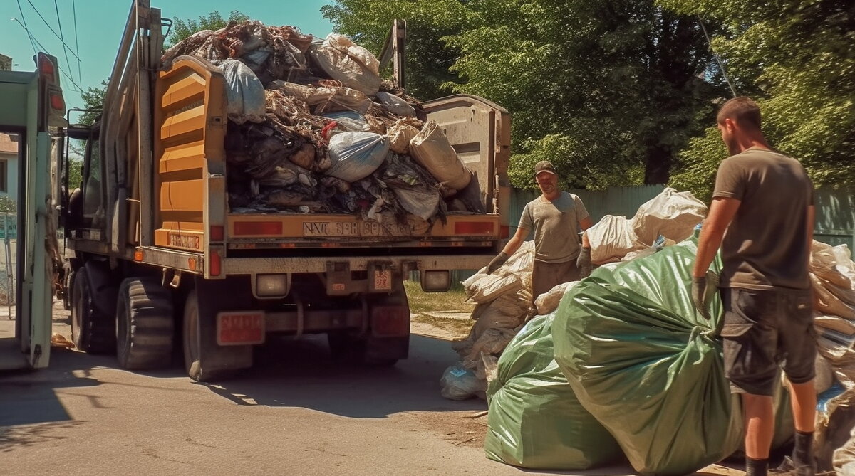 Вывоз строительного мусора контейнером (бункером) 8 м3. | Водоканал Мастер  | Дзен