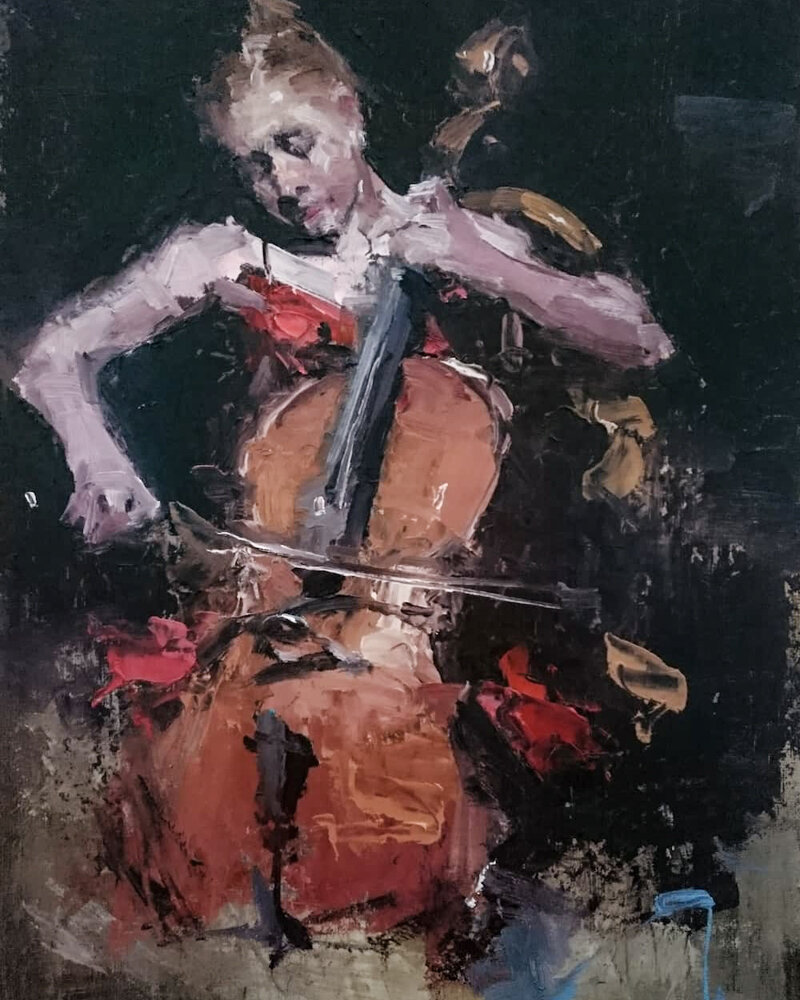 Художник Александр Янута "Виолончель"