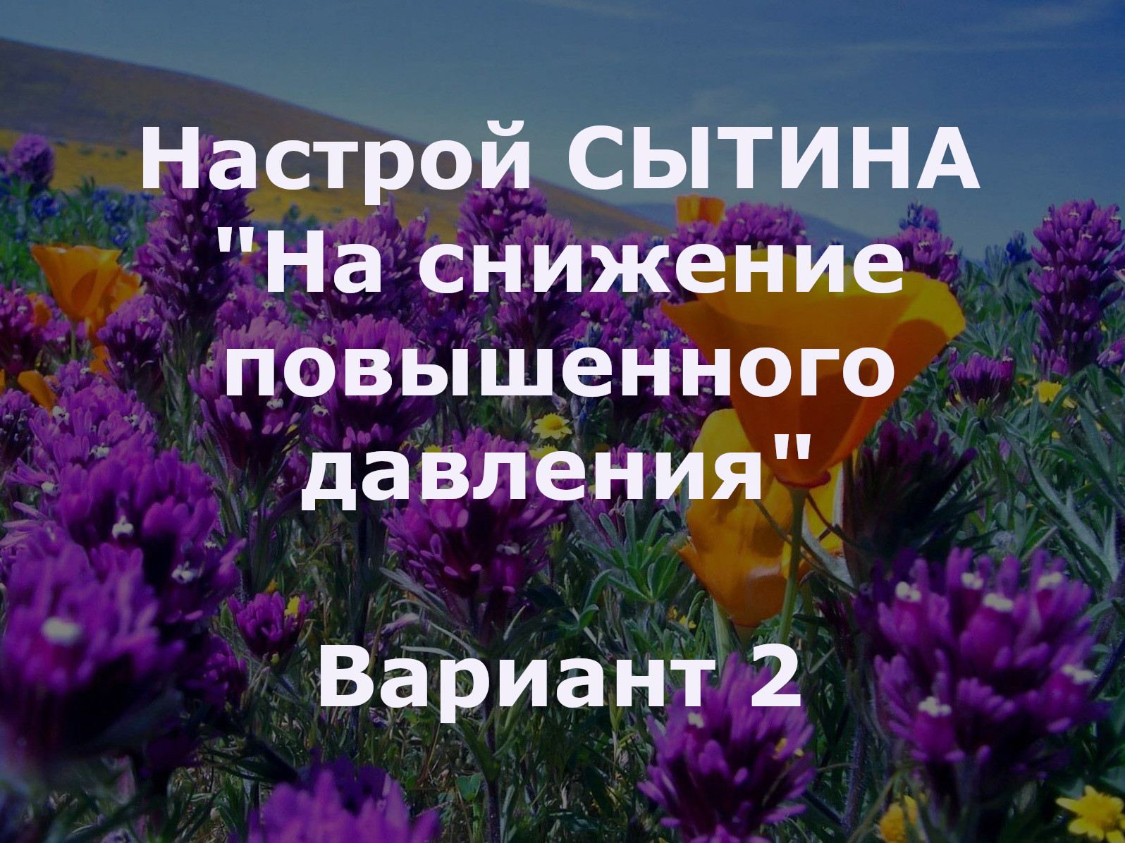 Настрой Сытина против ожирения — женский голос