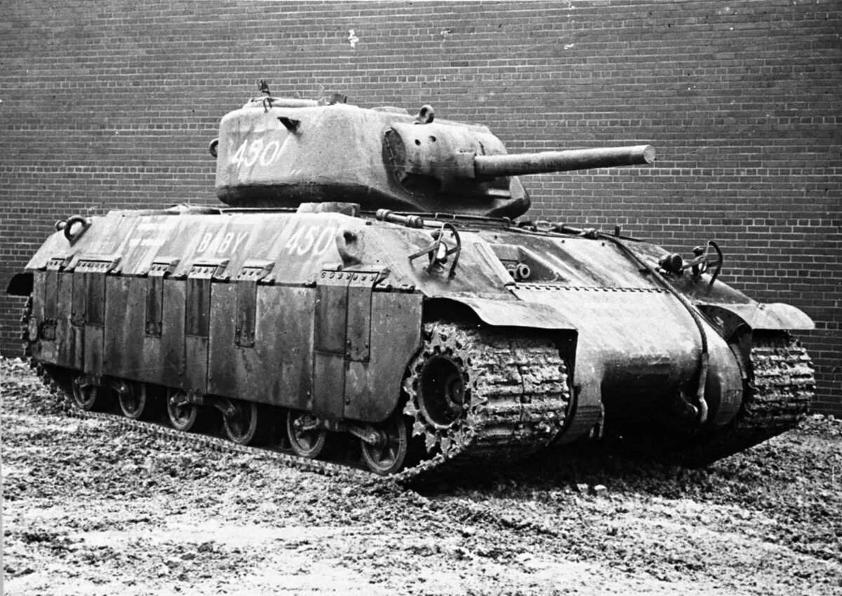 Первый пилотный образец Assault Tank T14 в Форт-Нокс, конец 1943 года.
