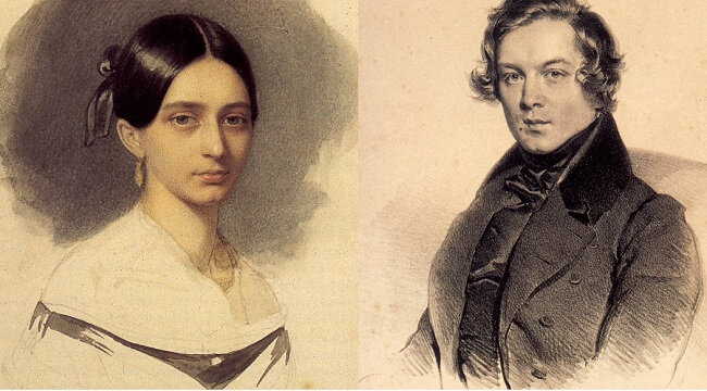 Роберт и Клара Шуман. Клара стала не только концертирующей пианисткой, но композитором и педагогом. 