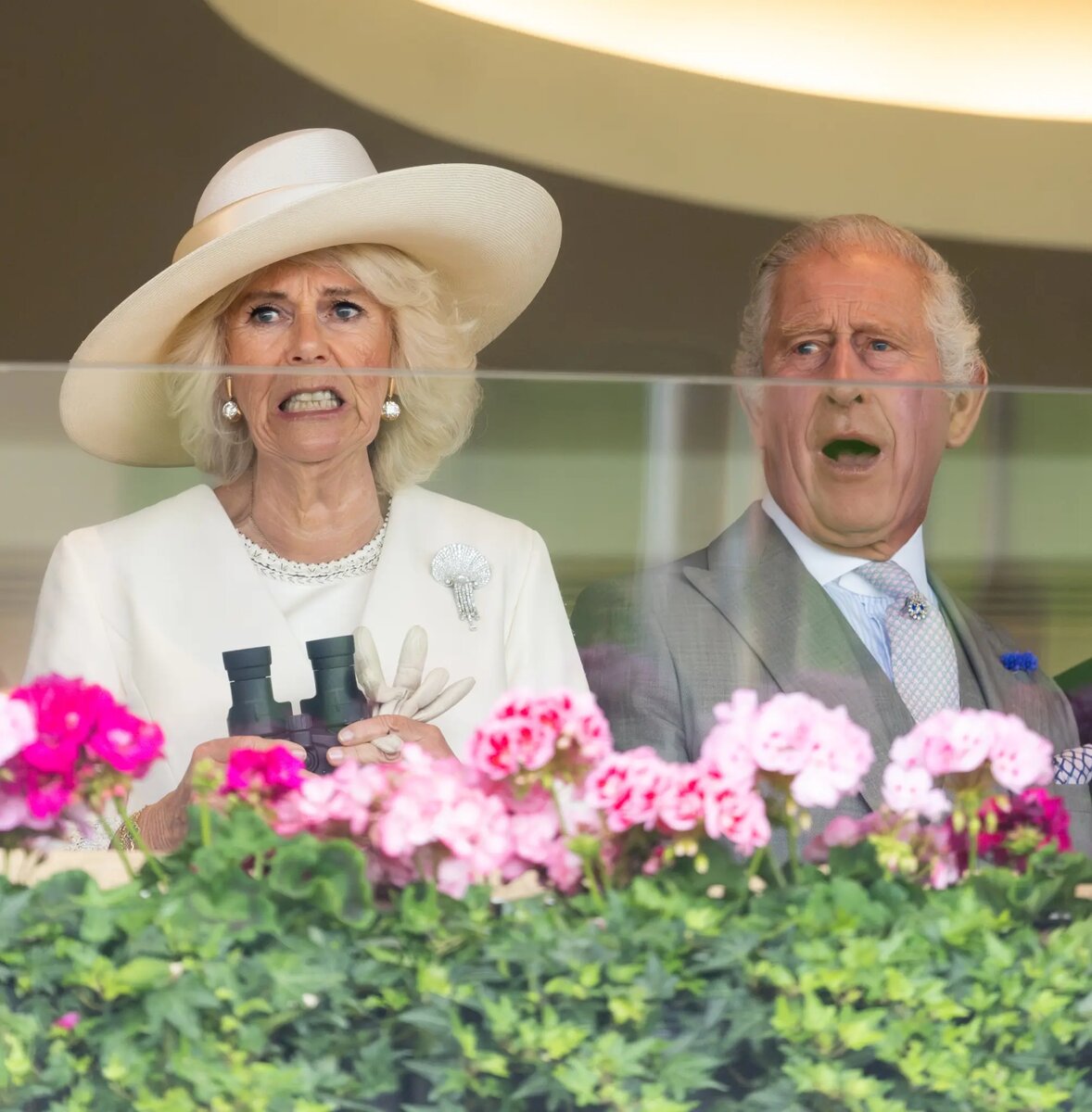 Король Карл III и королева Камилла на скачках Royal Ascot, 2023