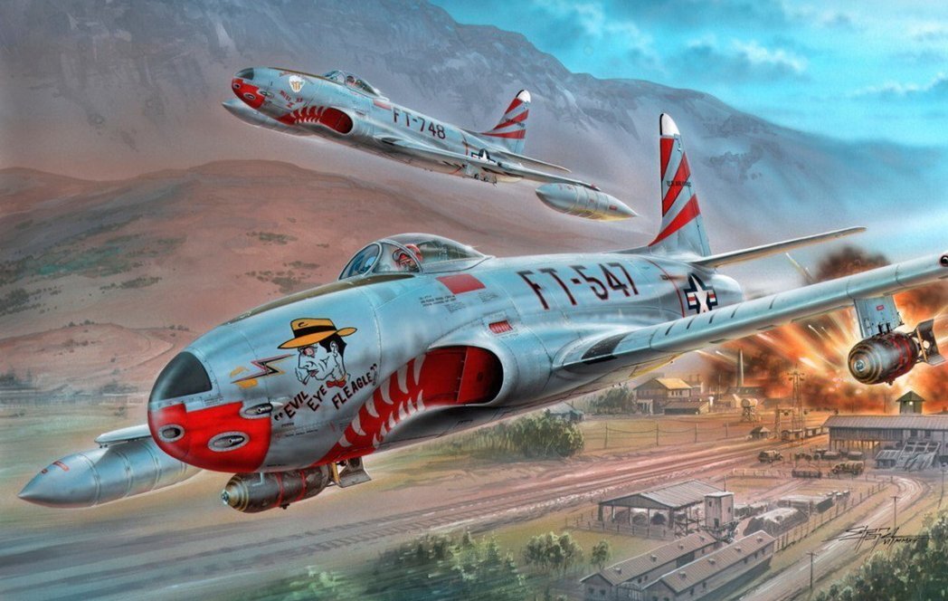 Истребители F-80 Shooting Star ВВС США. Изображение из открытых источников