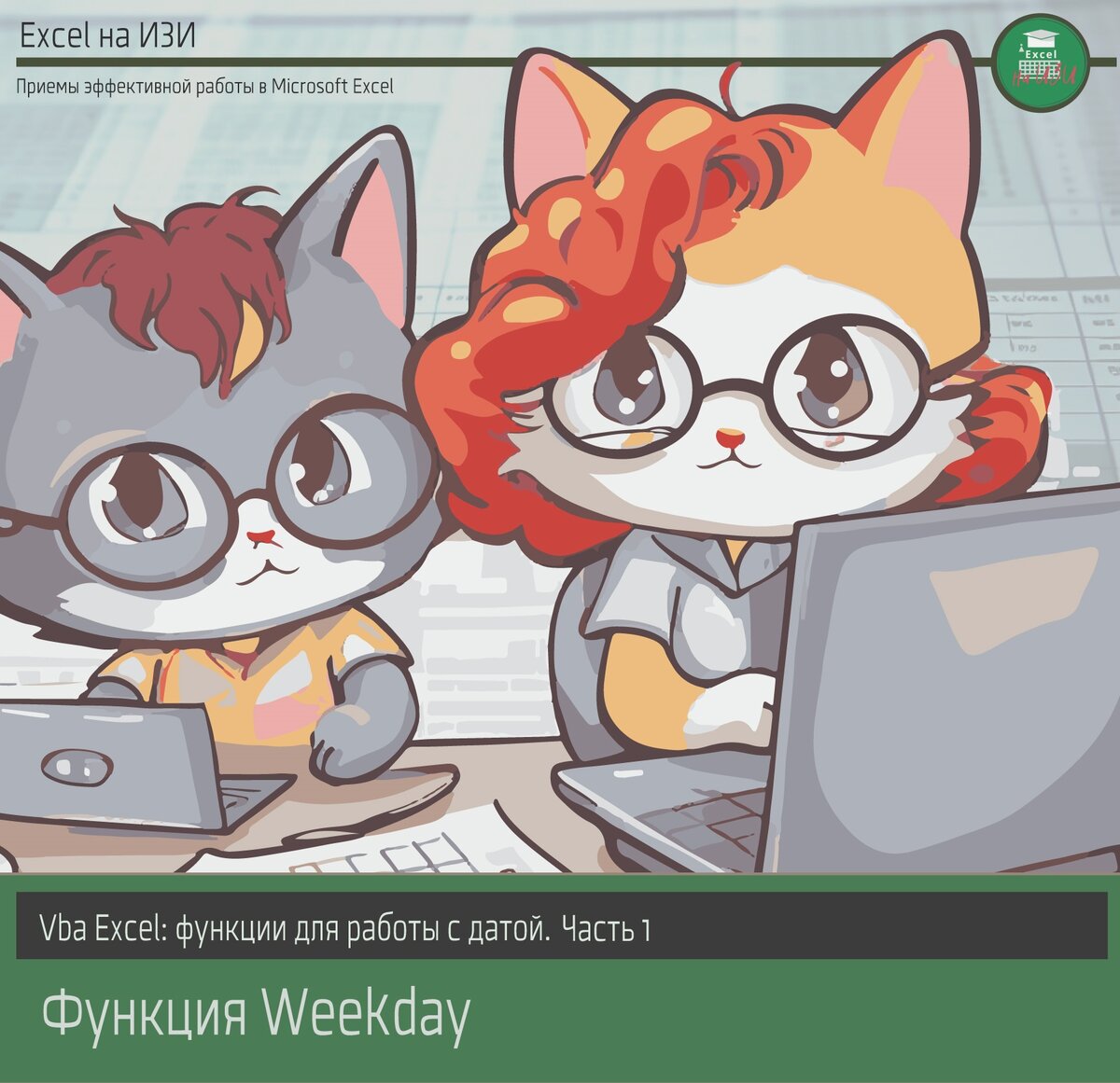 Vba Excel: функции для работы с датой (Часть 1). Weekday