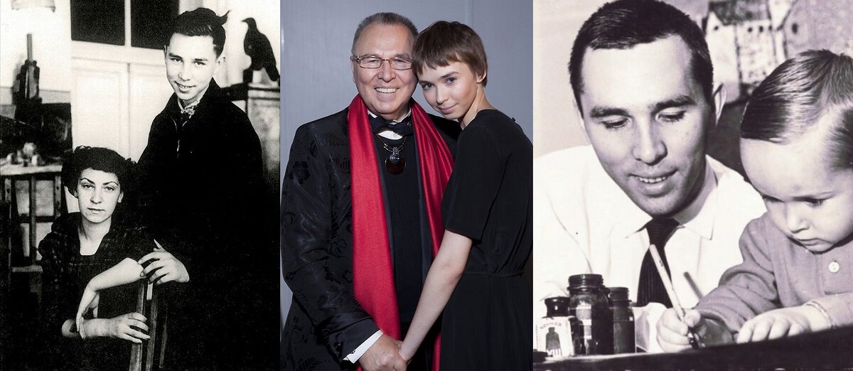 С мамой, сыном, внучкой.