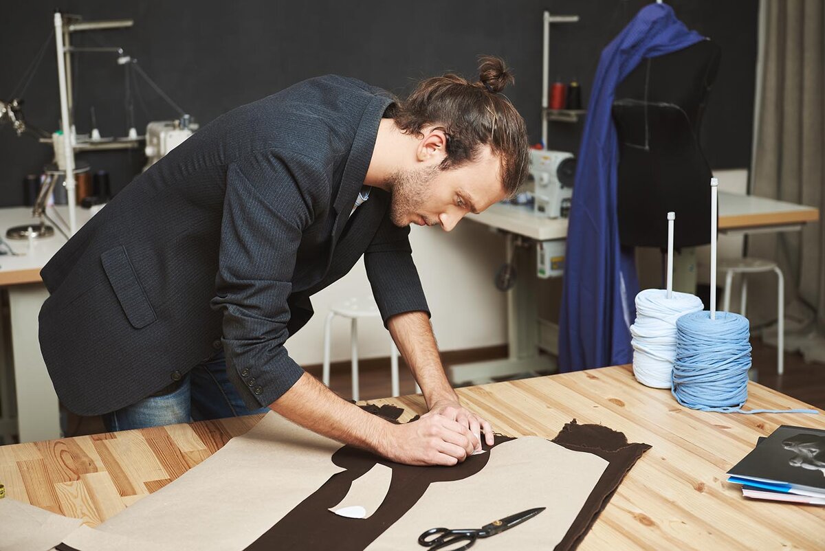 Male Tailor Cutting