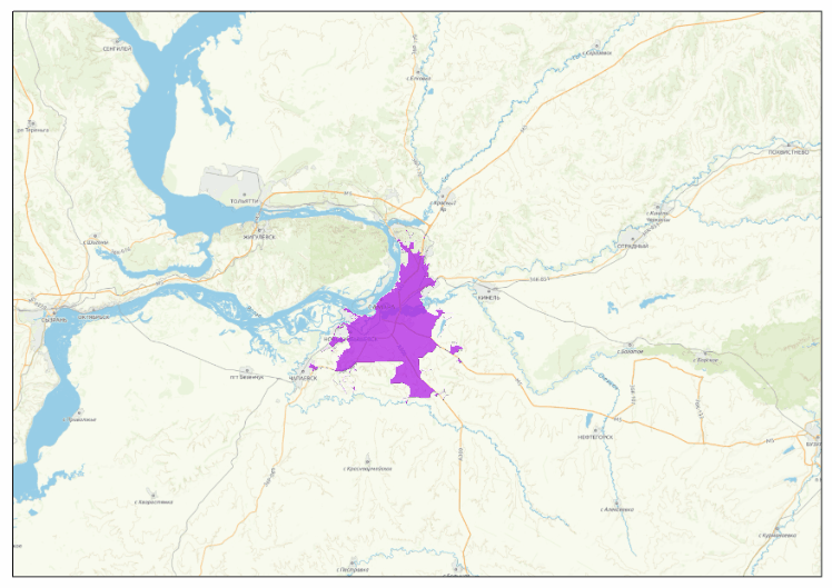 Изохроны 45-60-90-120 минут в агломерации Самара-Тольятти