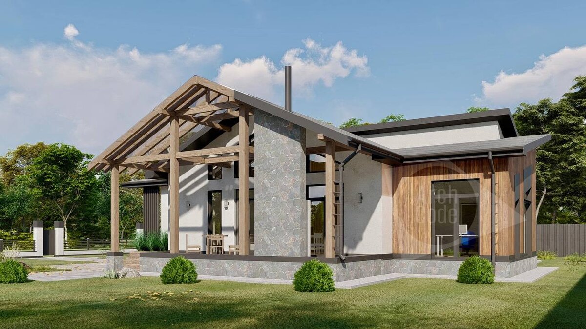 Красивый проект одноэтажного дома с современной планировкой